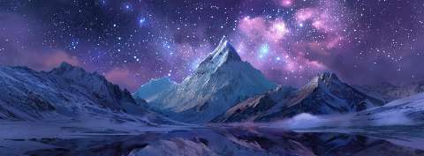 Preview for Majestic Mountain Night Sky Astrophotography Cover Template