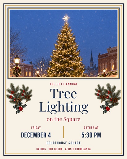 Portrait post size of Tree Lighting on the Square