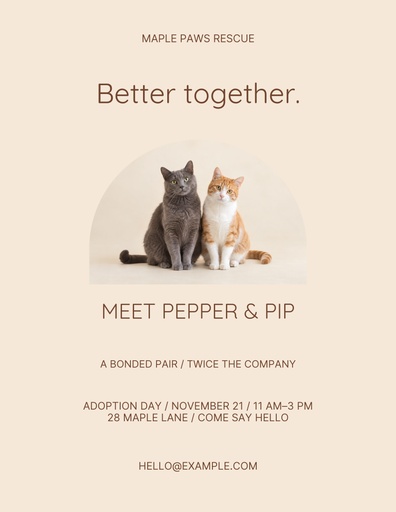 Letter flyer size of Meet Pepper and Pip