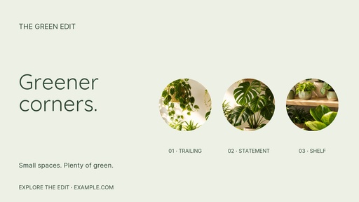 Landscape graphic size of Greener Corners
