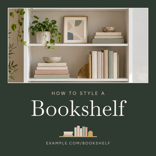 Square post size of How to Style a Bookshelf