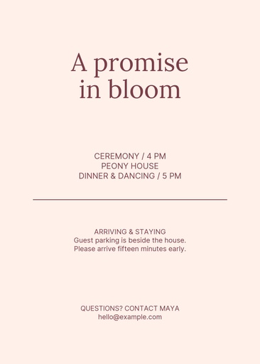 Details card size of A Promise in Bloom
