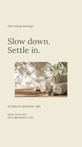 Story opener size of Slow Sunday Massage