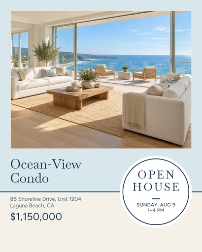 Portrait post size of Ocean-View Condo Open House