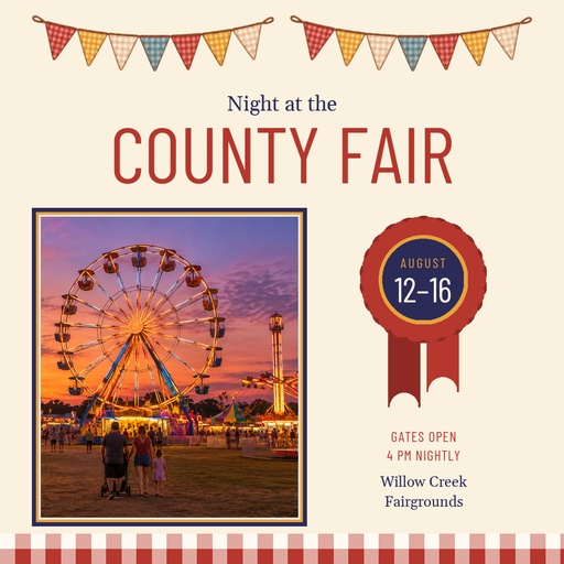 Square post size of Night at the County Fair