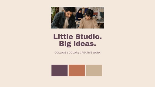 YouTube banner size of Little Studio, Big Ideas