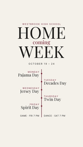 Story opener size of Homecoming Week