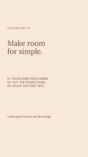 Story detail size of Slow Morning Notes