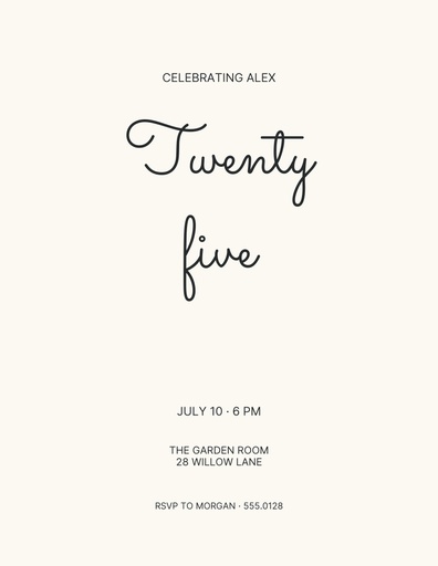 Letter flyer size of Twenty Five Together