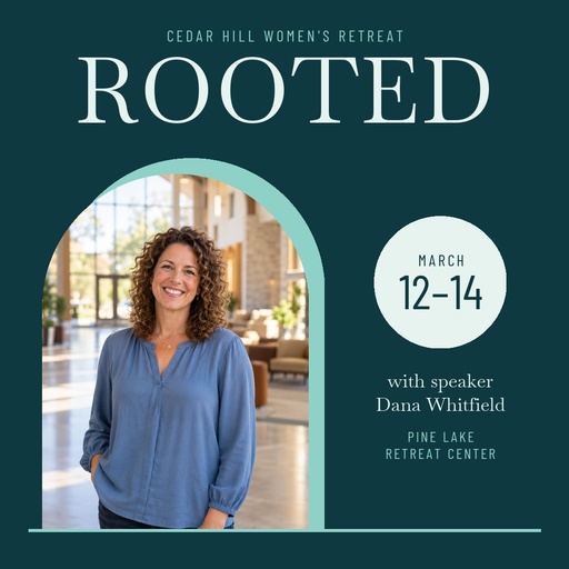 Square post size of Rooted Women's Retreat