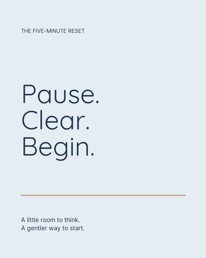 Portrait post size of The Five-Minute Reset