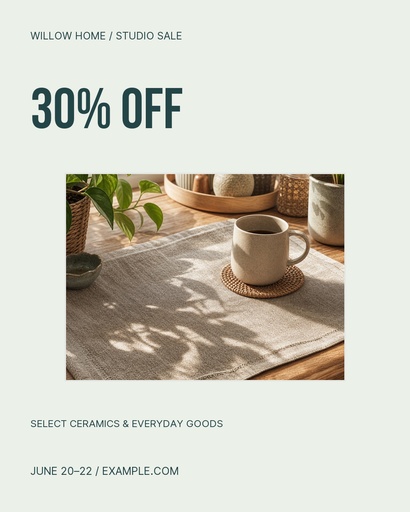 Portrait post size of Studio Shelf Sale