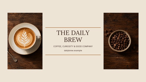 YouTube banner size of The Daily Brew