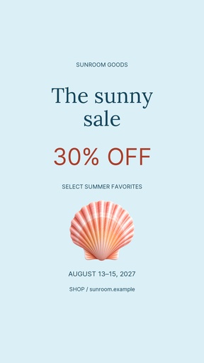 Story opener size of The Sunny Sale