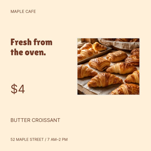 Square post size of Morning at Maple Cafe