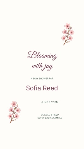 Story opener size of Blooming With Joy