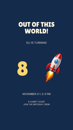 Story opener size of Eight Is Out of This World
