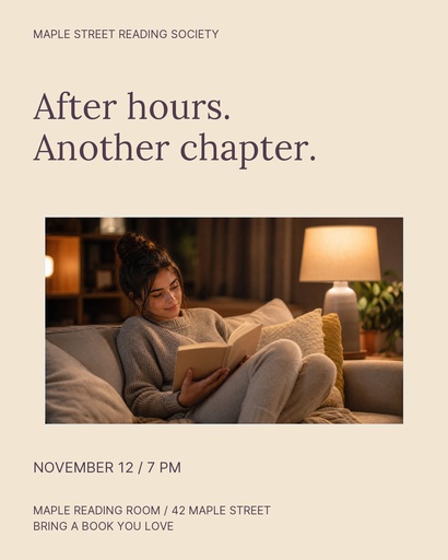Portrait post size of After Hours Book Club