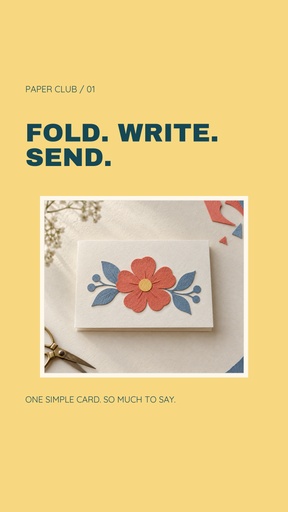 Static Reel cover size of Fold, Write, Send