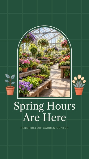 Static Reel cover size of Spring Hours Are Here