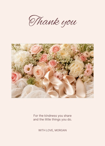 Portrait greeting size of A Little Note of Thanks