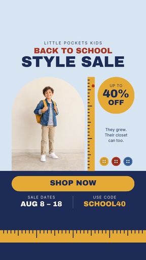 Story opener size of Back-to-School Style Sale
