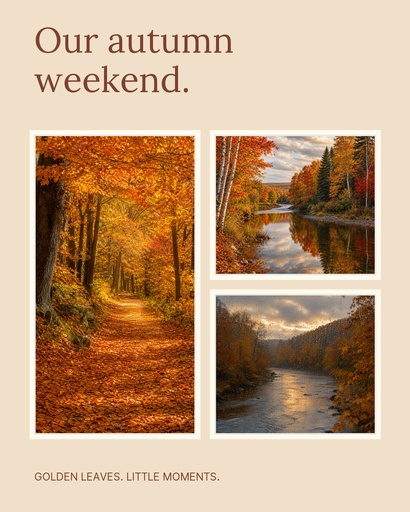 Portrait collage size of Our Autumn Weekend