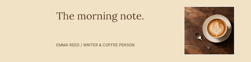 LinkedIn banner size of The Morning Note