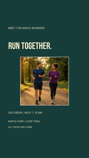 Story opener size of Meet the Maple Runners