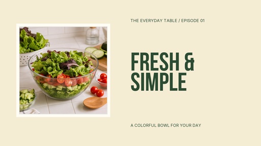 Video series title card size of The Everyday Table