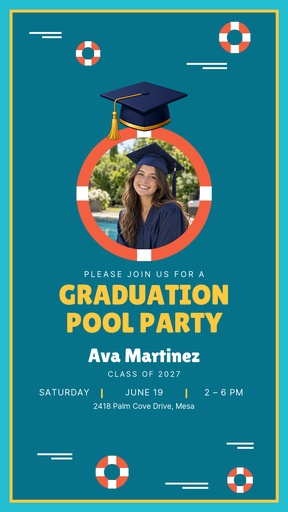 Story opener size of Graduate Pool Party