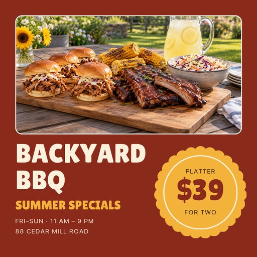 Square post size of Backyard BBQ Specials