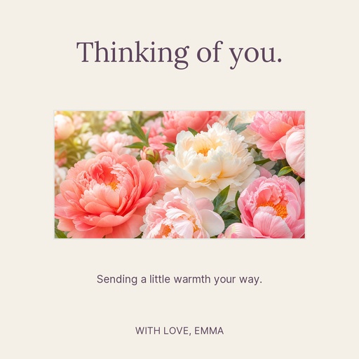 Square post size of Thinking of You Today