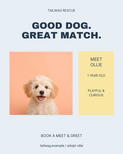 Portrait post size of Good Dog Great Match