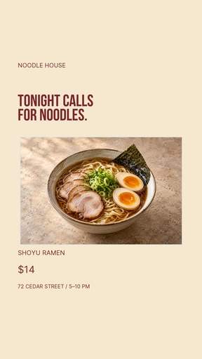 Story opener size of Noodle House Nights