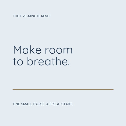 Square post size of The Five-Minute Reset