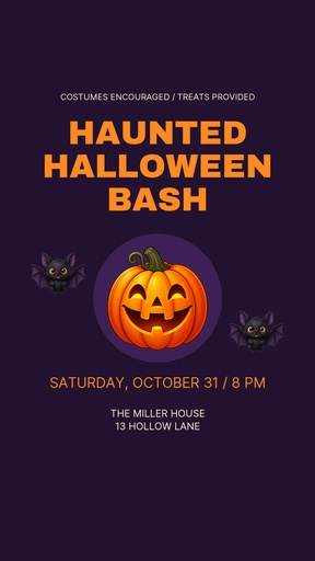 Story opener size of Haunted Halloween Bash