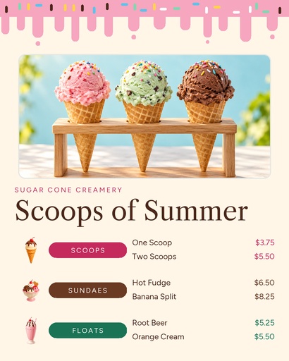 Portrait post size of Scoops of Summer