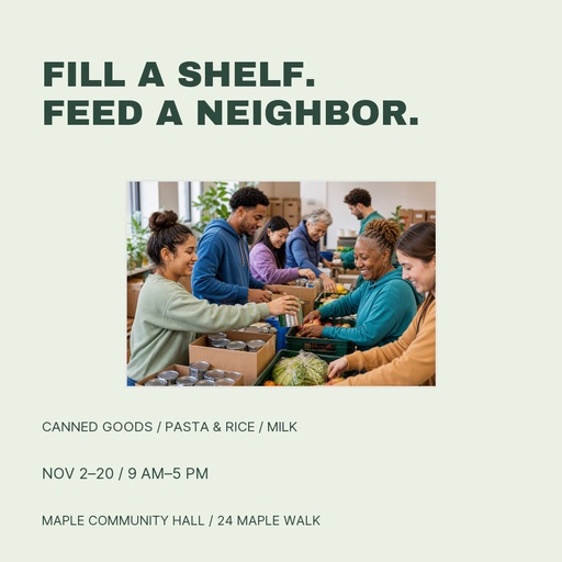 Square post size of The Community Pantry