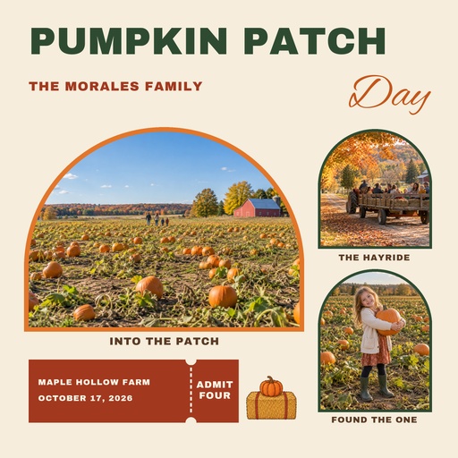 Square collage size of Pumpkin Patch Day