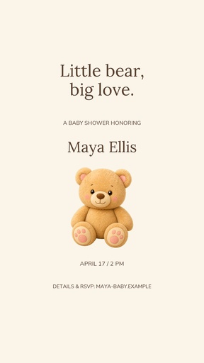 Story opener size of Little Bear Welcome