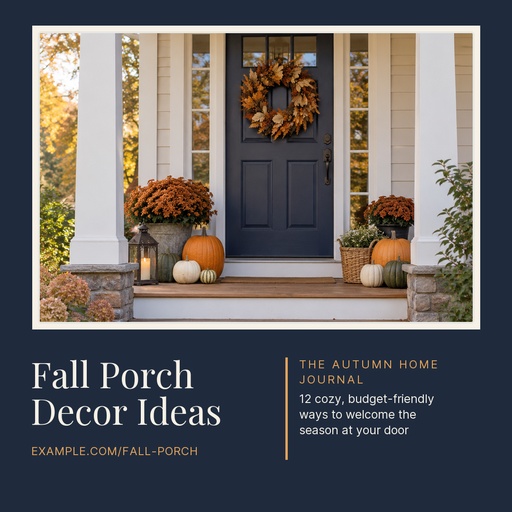 Square post size of Fall Porch Decor Ideas