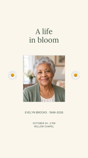 Story opener size of A Life in Bloom