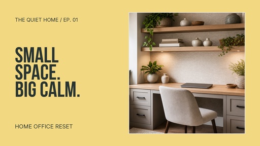 Video series title card size of Small Space Big Calm