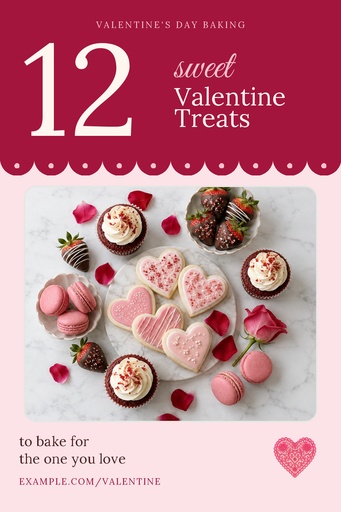 Pinterest pin size of 12 Sweet Valentine Treats
