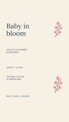 Story opener size of Baby Love in Bloom