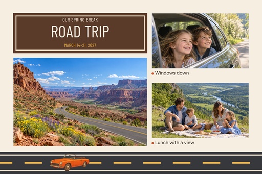 Landscape collage size of Our Spring Break Road Trip