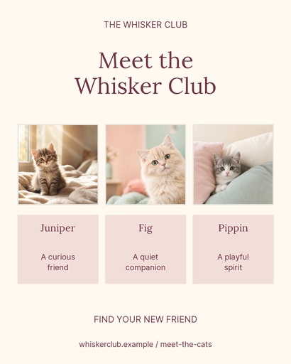 Portrait post size of Meet the Whisker Club