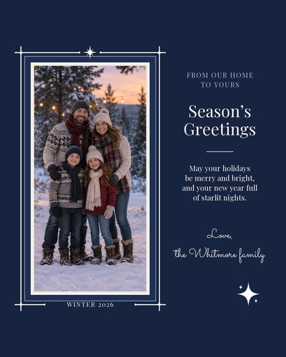 Portrait post size of Starlit Season's Greetings