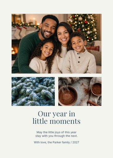 Portrait greeting size of Our Year in Little Moments